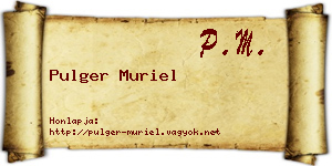 Pulger Muriel névjegykártya